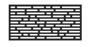 Track Stock of 3 ft. x 6 ft. Black Decorative Screen Panel