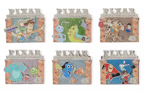 Track Stock of Pixar Animation Studios 40 Years Pin Set 1