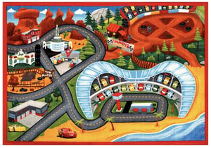 Track Stock of Cars Road Play Rug