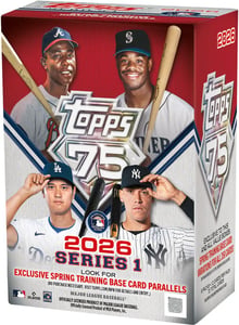 Track Stock of 2026 Topps Baseball Series 1 Value Box Track Stock of 2026 Topps Baseball Series 1 Value Box