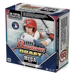 Track Stock of 2025 Topps MLB Bowman Draft Baseball Mega Box Track Stock of 2025 Topps MLB Bowman Draft Baseball Mega Box