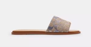 Track Stock of Holly Sandal In Crystal Signature Jacquard