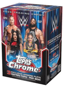 Track Stock of 2026 Topps Chrome WWE Value Box Track Stock of 2026 Topps Chrome WWE Value Box