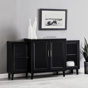 Track Stock of Walker Edison Parker Four-Door Tiered Sideboard