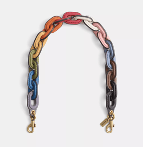 Track Stock of Restored Rainbow Leather Covered Short Chain Strap