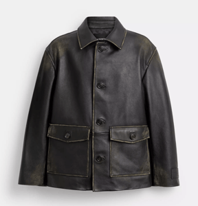 Track Stock of Loved Leather Shirt Jacket