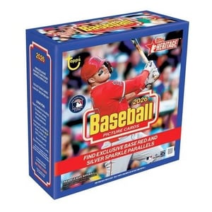 Track Stock of 2026 Topps MLB Heritage Baseball Mega Box Track Stock of 2026 Topps MLB Heritage Baseball Mega Box