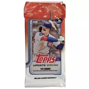 Track Stock of 2025 Topps Update Series MLB Pack Track Stock of 2025 Topps Update Series MLB Pack