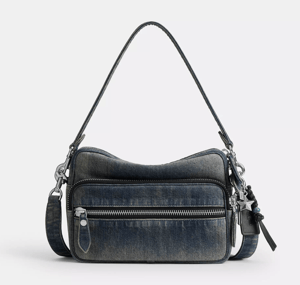 Track Stock of Dakota Crossbody Bag In Regenerative Cotton Denim 