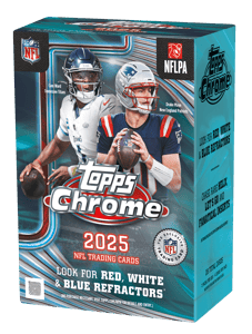 Track Stock of 2025 Topps Chrome Football NFL Value Box Track Stock of 2025 Topps Chrome Football NFL Value Box
