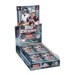 Track Stock of 2025 Topps Chrome Football Factory Sealed Hobby Box Track Stock of 2025 Topps Chrome Football Factory Sealed Hobby Box