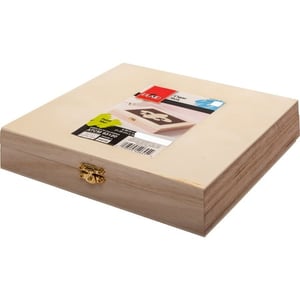Track Stock of Plaid 40645E Unpainted Wood Surface Cigar Box