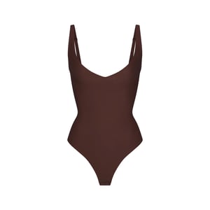 Track Stock of Skims Body Core Sculpt Plunge Thong Bodysuit 
