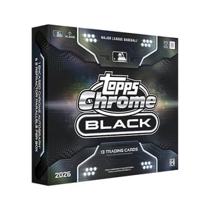 Track Stock of 2026 Topps Chrome Black Baseball Hobby Box Track Stock of 2026 Topps Chrome Black Baseball Hobby Box