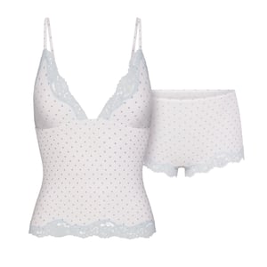 Track Stock of Fits Everybody Lace Triangle Cami And Boy Short Set 