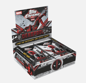 Track Stock of 2025 Topps Chrome® Deadpool - Hobby Box