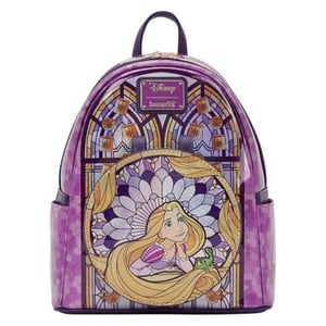 Track Stock of Loungefly Disney Stained Glass: Rapunzel Mini-Backpack