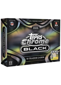 Track Stock of 2025 Topps Chrome Black Football - Hobby Box Track Stock of 2025 Topps Chrome Black Football - Hobby Box