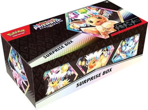 Track Stock of Pokemon Prismatic Evolutions Surprise Box