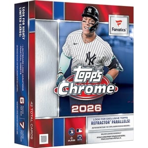 Track Stock of 2026 Topps Chrome Baseball Fanatics Mega Box Track Stock of 2026 Topps Chrome Baseball Fanatics Mega Box