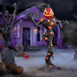 Track Stock of 6.5 FT  Wicked Woods LED Pumpkin Vine Creature