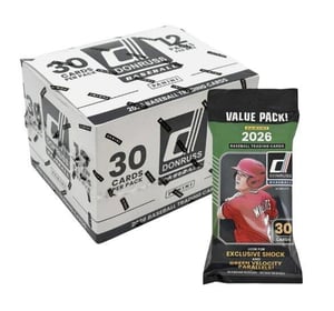 Track Stock of 2026 Panini Donruss Baseball Value Pack Box Track Stock of 2026 Panini Donruss Baseball Value Pack Box