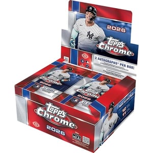 Track Stock of 2026 Topps Chrome Baseball Hobby Jumbo Box Track Stock of 2026 Topps Chrome Baseball Hobby Jumbo Box
