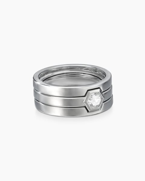 Nesting Band Ring Platinum with Center Diamond Restock Notifications