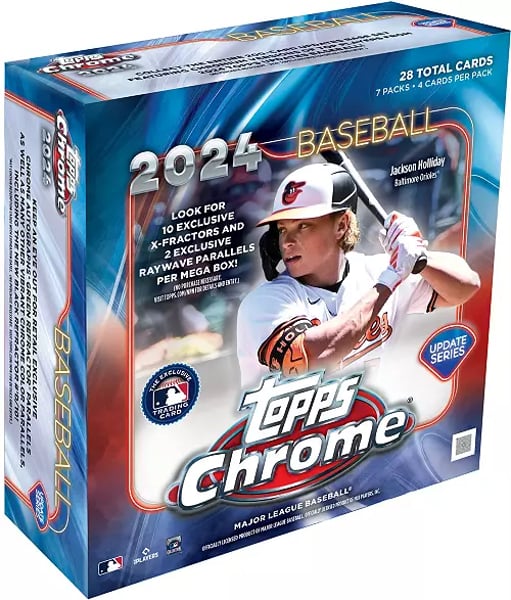 2024 Topps MLB Chrome Update Series Baseball Mega Box Restock Notifications