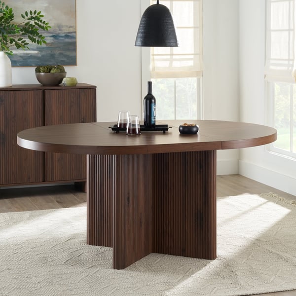 Lillian Fluted Round Expandable Dining Table Restock Notifications