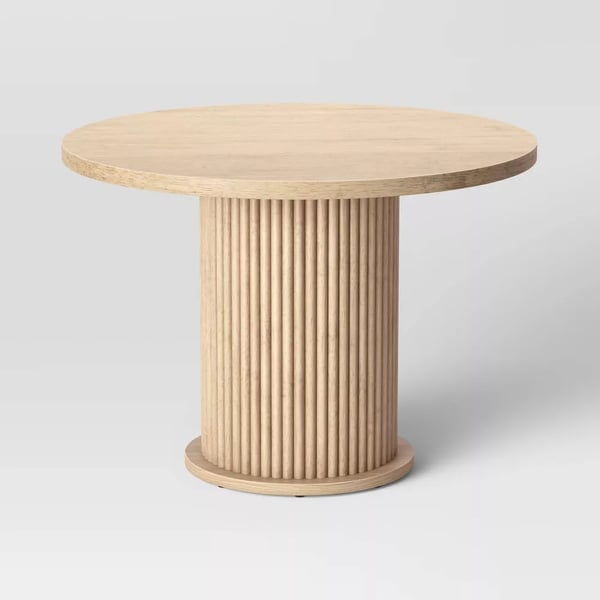 Trumbull Round Pedestal Dining Table with Fluted Base Restock Notifications