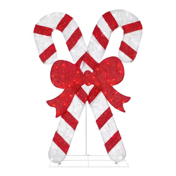 5 ft. Icicle Shimmer Twinkling LED Candy Canes  Restock Notifications