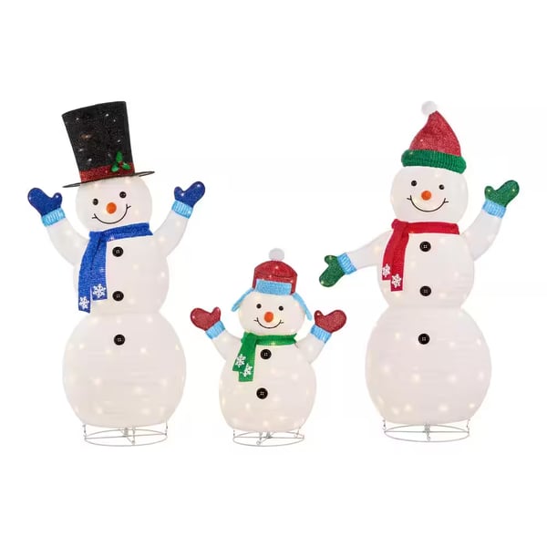 3-Piece LED Collapsible Snowmen Restock Notifications