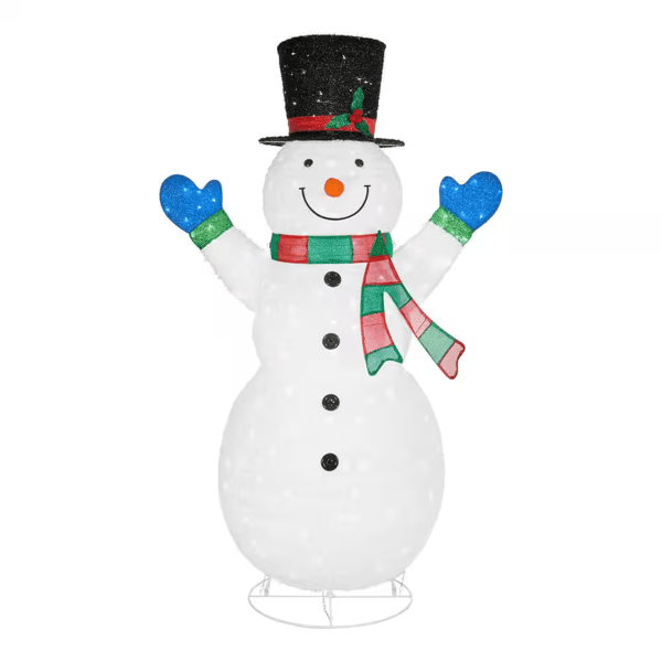 8 ft. Yuletide Lane LED Collapsible Snowman Restock Notifications