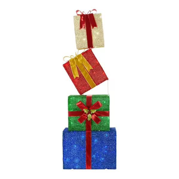 4.5 ft. Yuletide Lane LED Stacked Gift Boxes Restock Notifications