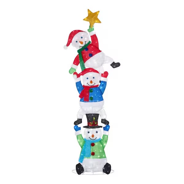 7 ft. Icicle Shimmer LED Stacked Snowmen Restock Notifications