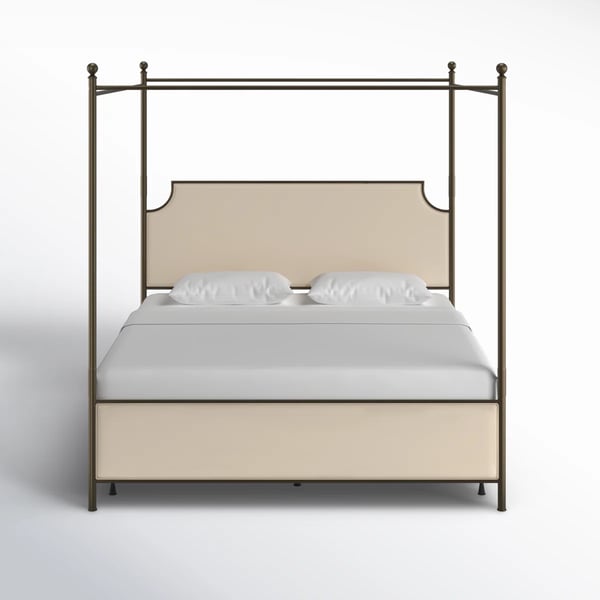 Aasif Upholstered Metal Canopy Bed Restock Notifications
