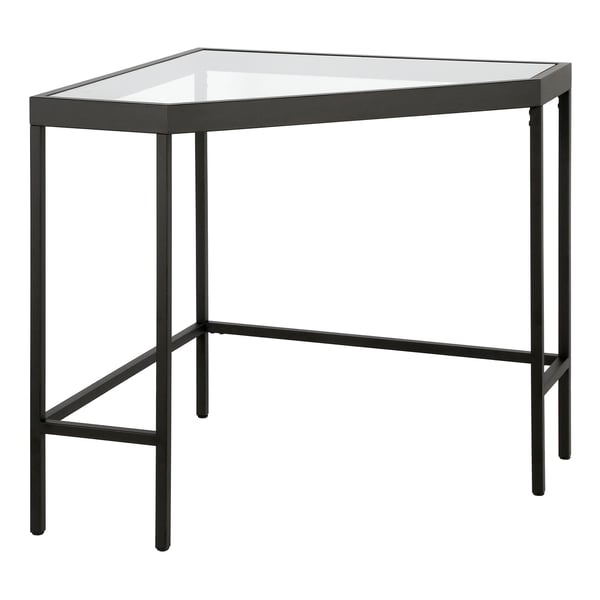 Alexis Corner Glass Top Metal Base Writing Desk Restock Notifications