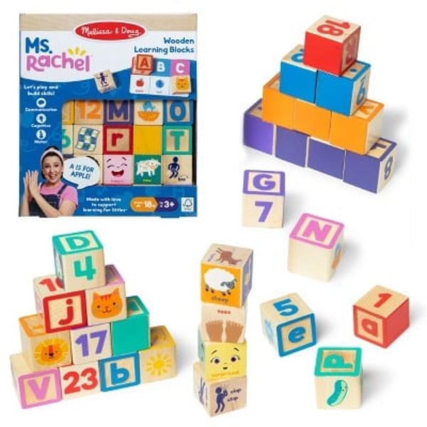 Melissa & Doug Ms. Rachel Wooden Learning Blocks Restock Notifications