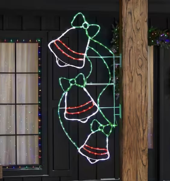 4 ft. LED Hanging Bells Holiday Yard Decoration  Restock Notifications