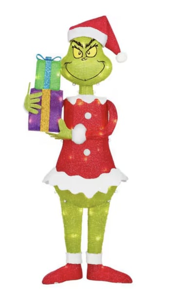 Dr. Seuss's The Grinch Lighted Tinsel Yard Sculpture Restock Notifications