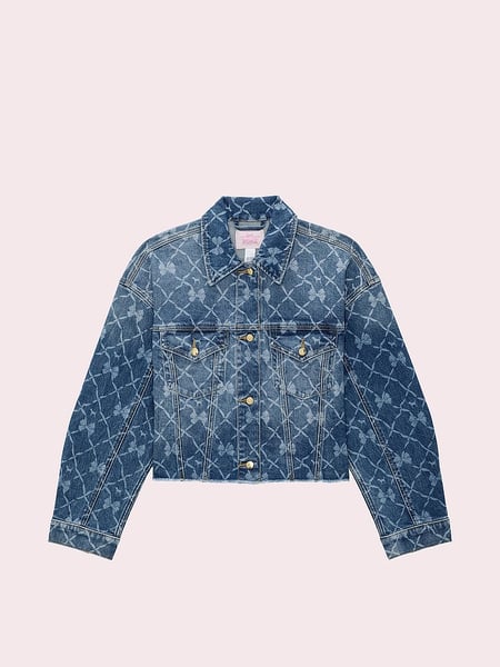 PINK x LoveShackFancy Cropped Denim Jacket Restock Notifications