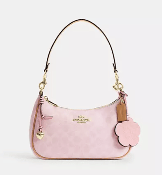 Teri Shoulder Bag In Signature Canvas With Charms Restock Notifications
