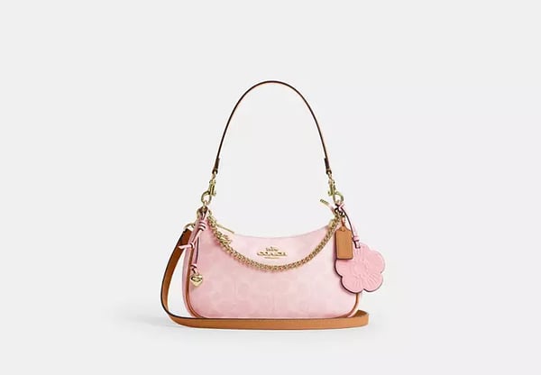 Coach Teri Shoulder Bag In Signature Canvas With Charms Restock Notifications