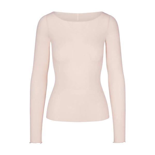 Skims Sheer Modal Long Sleeve Boat Neck Top  Restock Notifications