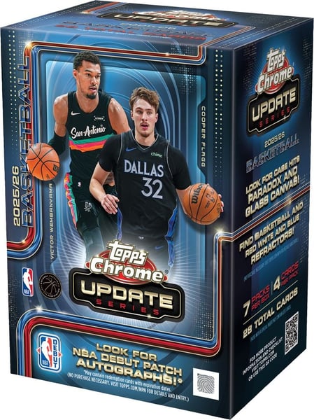 2025-26 Topps Chrome Updates Basketball - Value Box Restock Notifications
