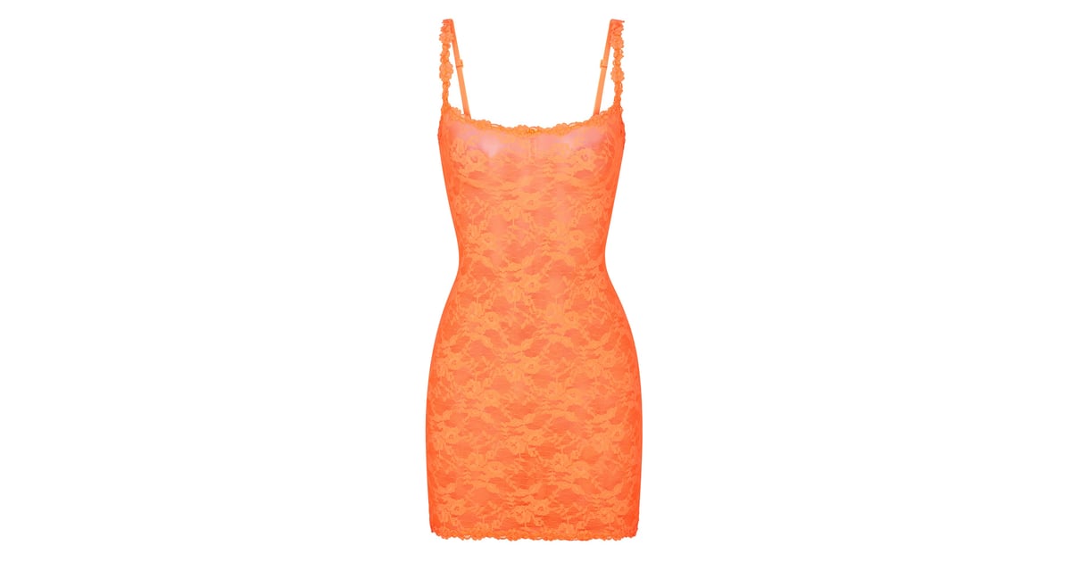 open lace back dress MORPHEW COLLECTION Neon Green & Orange Palm Novelty Print Cold Rayon B