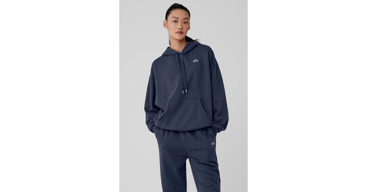 Track Alo Accolade Hoodie - Navy - Xl at Alo Yoga
