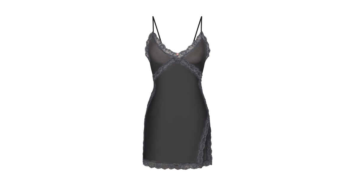 skims romance lace slip dress Track Skims Romance Lace Slip Dress - Onyx