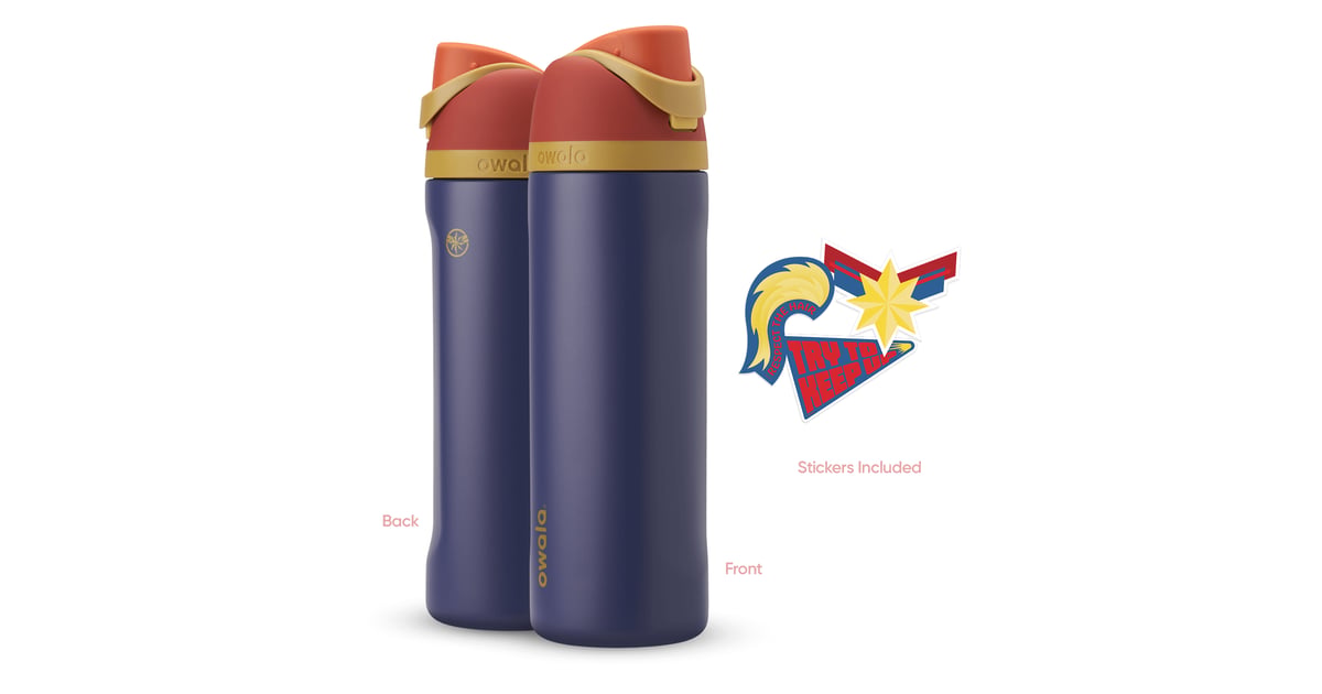 Bottiglia Owala FreeSip 24 Oz Acciaio Inox | Tema Captain Marvel – Due Bocconi In Uno